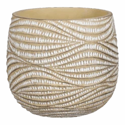 Bloempot Hendrick - D19 X H17cm - Creme