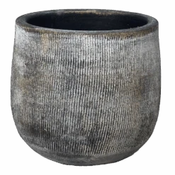 Bloempot Miami - D39 X H36cm - Zwart Cement