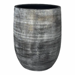 Bloempot Miami Hoog - D29 X H50cm - Zwart Cement