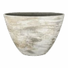 Bloempot Miami Ovaal - L33 X D13 X H24cm - Grijs