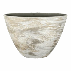 Bloempot Miami Ovaal - L33 X D13 X H24cm - Grijs