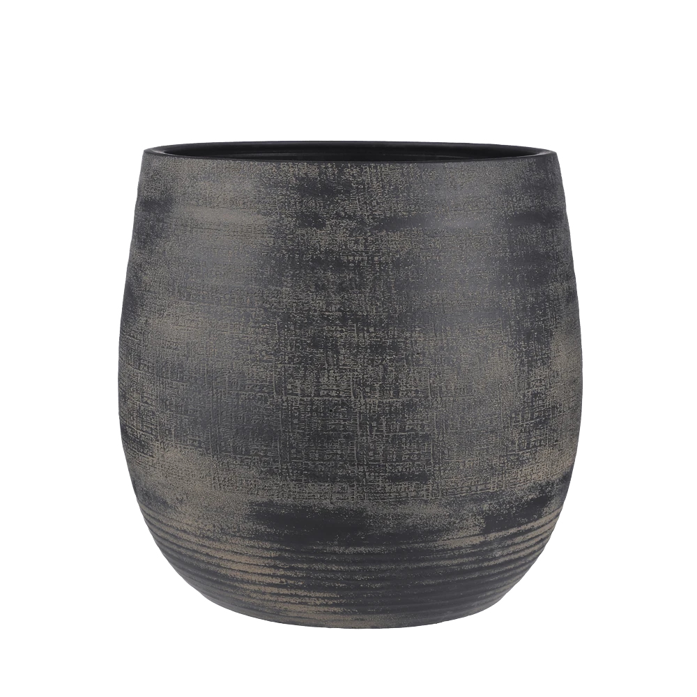 Bloempot Victor - H45 X D49cm - Donker Bruin