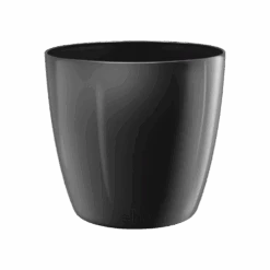 Bloempot Elho Brussels Diamond Rond 30cm - Metallic Zwart