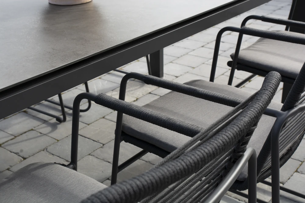 Elba Dining Stoel - Antraciet - Incl. Kussen - Afbeelding 4