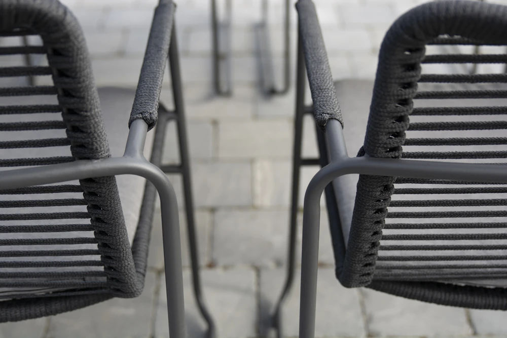 Elba Dining Stoel - Antraciet - Incl. Kussen - Afbeelding 5