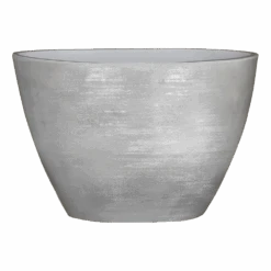 Bloempot Lester Ovaal - L40 X B20 X H27cm - Lichtgrijs