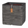 Capi Plantenbak Vierkant Nature Rib NL - L50 X B50 X H50cm - Antraciet