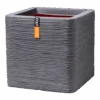 Capi Plantenbak Vierkant Nature Rib NL - L30 X B30 X H30cm - Donkergrijs