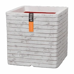 Capi Plantenbak Vierkant Nature Row NL - L40 X B40 X H40cm - Ivoor