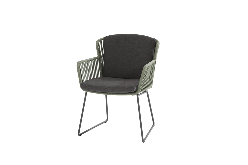 Vitali Dining Stoel - Groen - Incl. Kussens