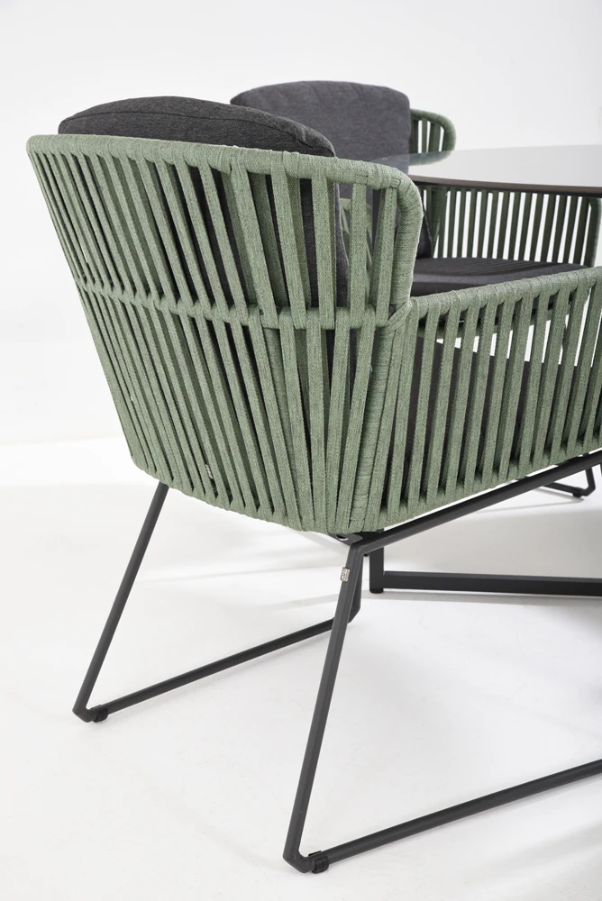 Vitali Dining Stoel - Groen - Incl. Kussens - Afbeelding 5